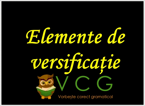 Elemente De Versificație Vorbește Corect Gramatical Vcg